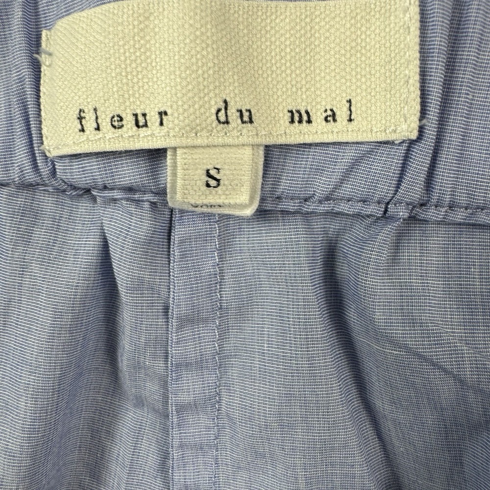 Fleur Du Mal Blue Lightweight Cotton 2 Piece Men's Pajama Size Small NWT - Picture 8 of 10